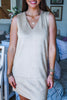 All Talk Faux Suede Dress