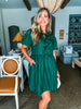 Swing My Way Bow Dress- Green