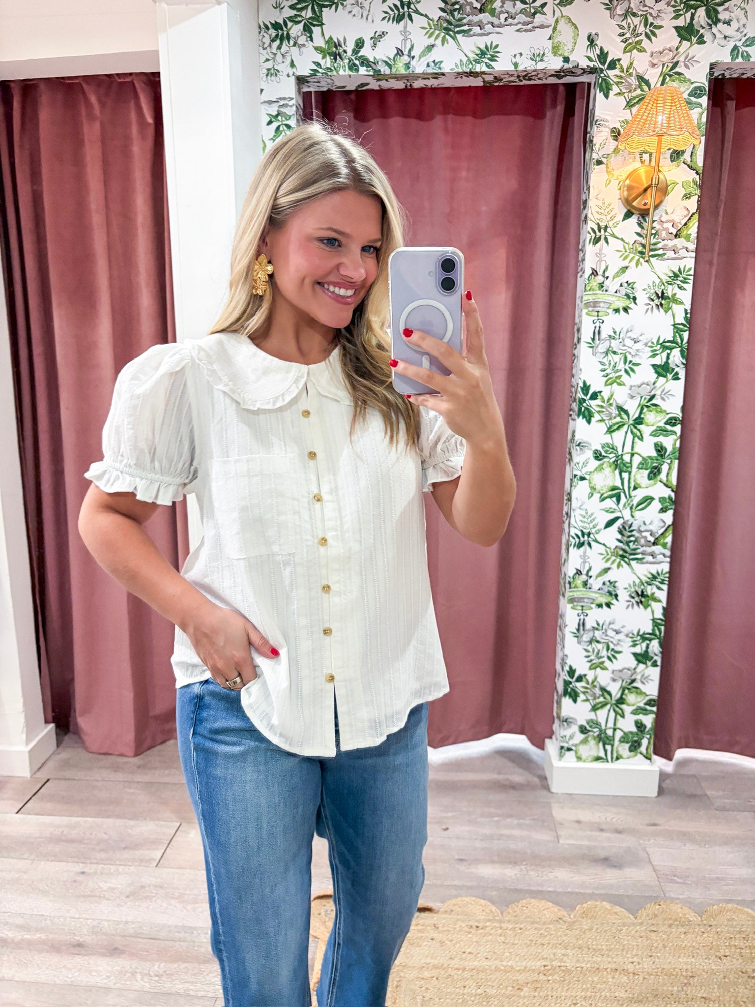 Honey Garden Button Down Top