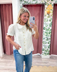Honey Garden Button Down Top