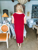 Everyday Easy Knit Dress- Merlot