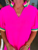 Summer Chill Top-Hot Pink