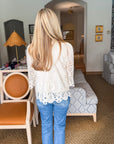 Baby's Breath Floral Eyelet Top