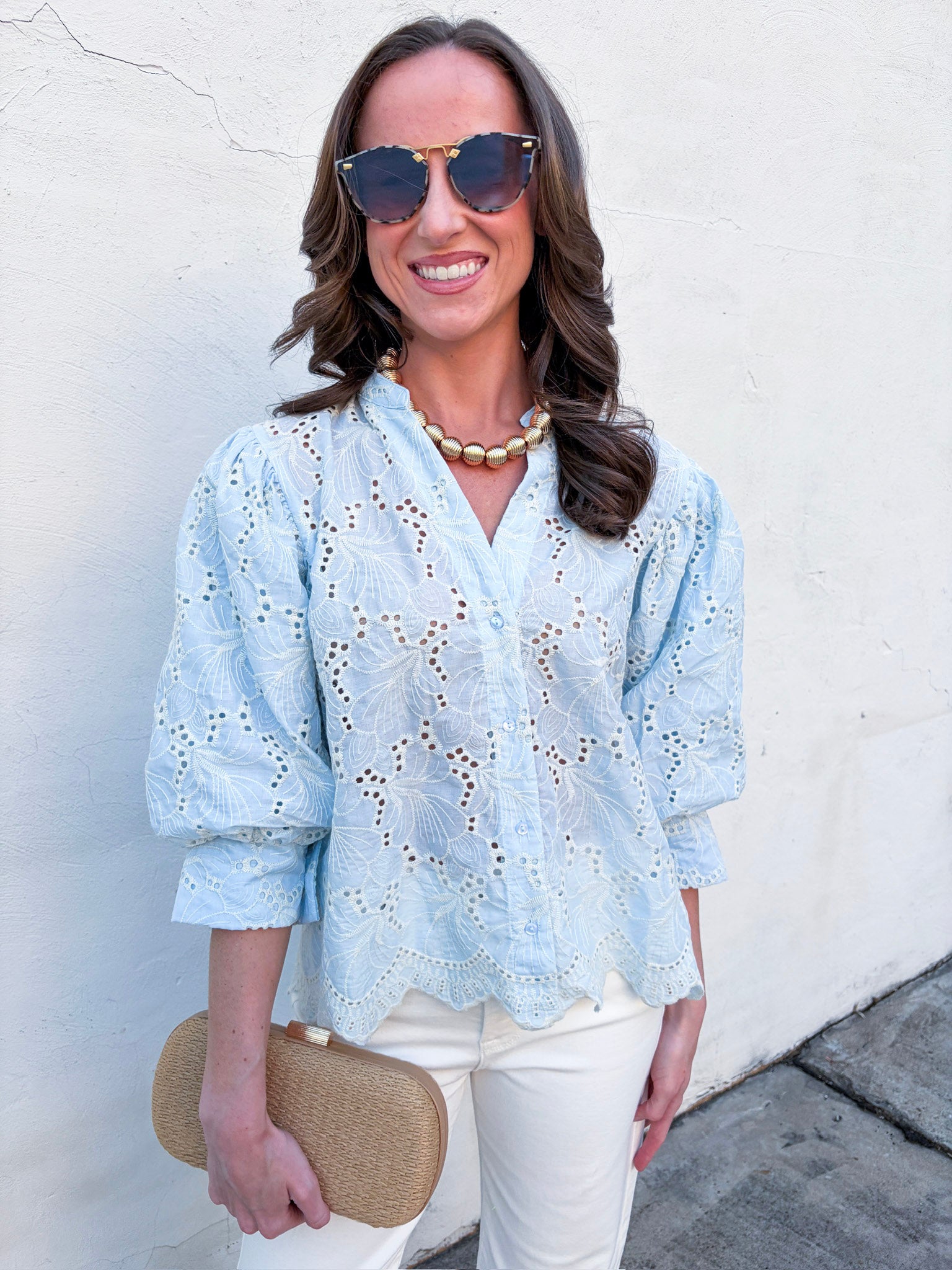 Angel Whisper Eyelet Top