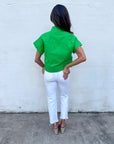 Timeless Touch Collar Top-Green