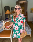 PREORDER: Tropical Paradise Floral Shirt Dress
