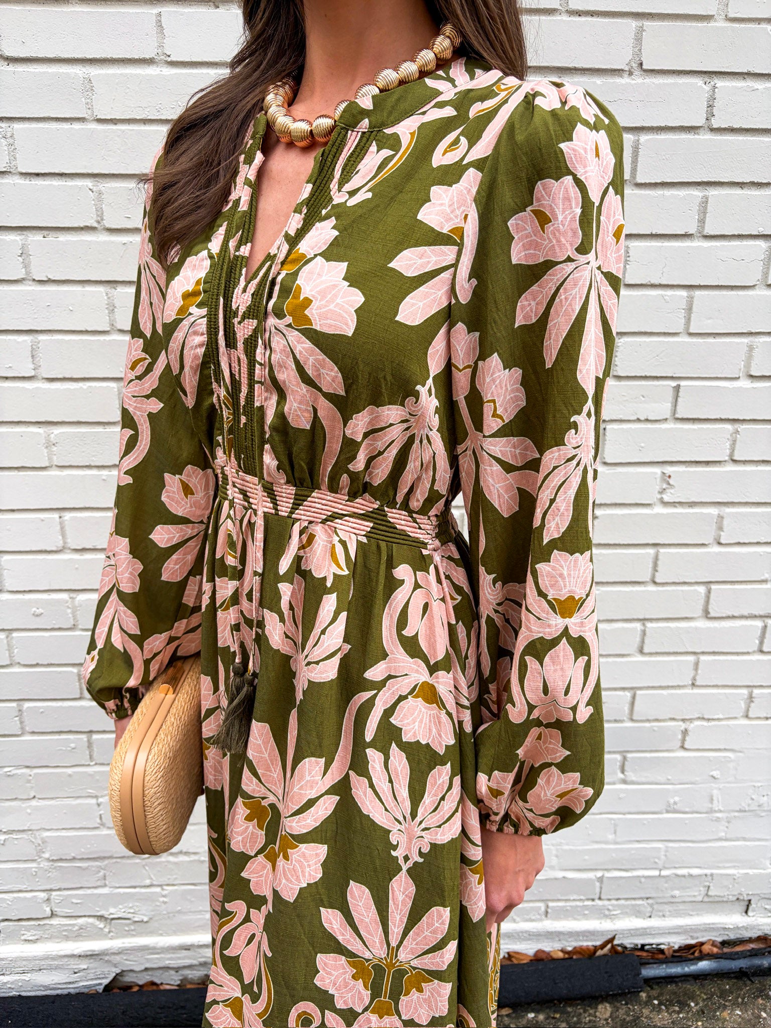 Forest Whimsy Floral Midi Dress