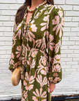 Forest Whimsy Floral Midi Dress