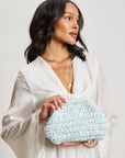 Raya Clutch-Ice Blue