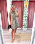 Huntress Jacquard Mini Dress-Taupe