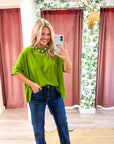 Mabel Oversized Tee-Green