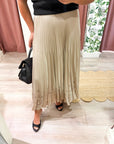 Amour Pleated Midi Skirt