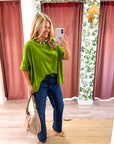 Mabel Oversized Tee-Green