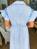 Strolling Through Maine Midi Dress-Blue