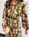 Forest Whimsy Floral Midi Dress