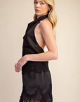 Satin Allure Shorts-Black