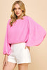 Style Me Pleated Top- Barbie Pink