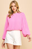 Style Me Pleated Top- Barbie Pink