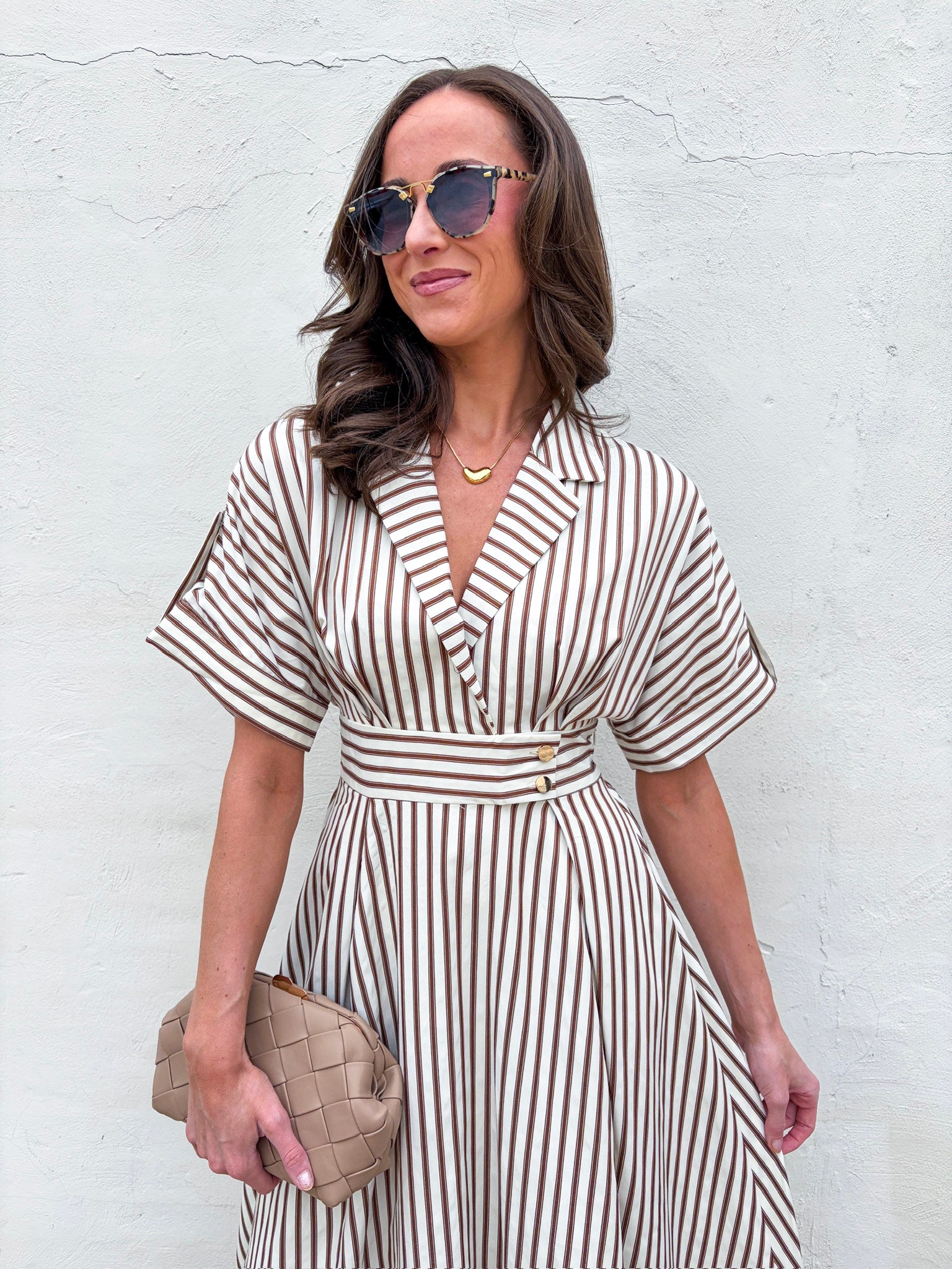 Matilda Stripe Midi Dress  Pomp & Circumstance Boutique by Marie Earthman