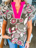 Paisley Perk Print Top