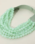 Chunky Beaded Necklace-Soft Mint