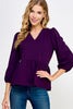 In Love Peplum Top- Plum