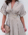 Matilda Stripe Midi Dress