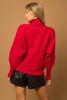 Merry Turtle Neck Sweater- Red/White