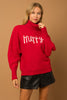 Merry Turtle Neck Sweater- Red/White