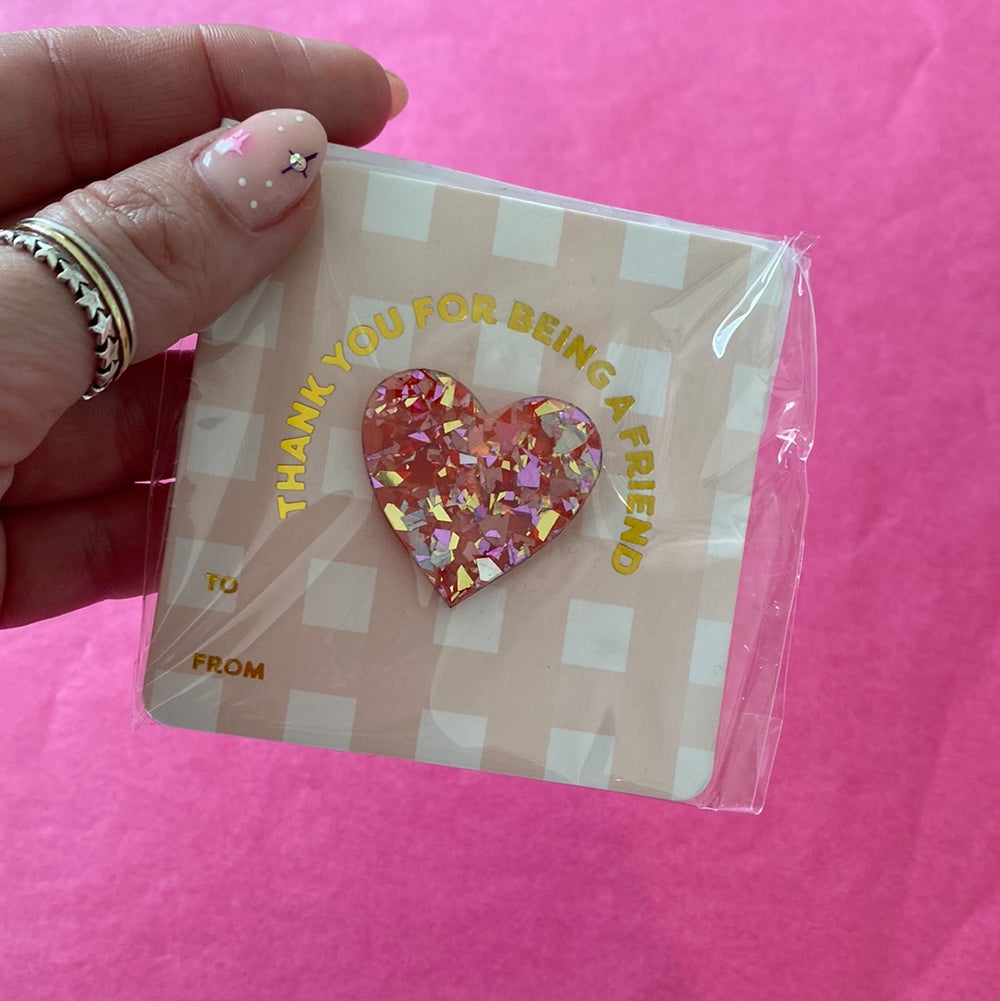 Confetti Heart Pin