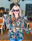 Midnight Garden Floral Top