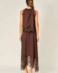 Rosalie Lace Top-Brown
