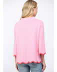 Go With the Flow Knit Top-Bubblegum Pink/Coral