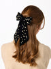 Velvet and Pearls Bow Clip