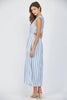 Oceanside Bliss Striped Midi Dress