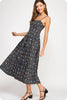 Sweet Nothings Floral Midi Dress-Black