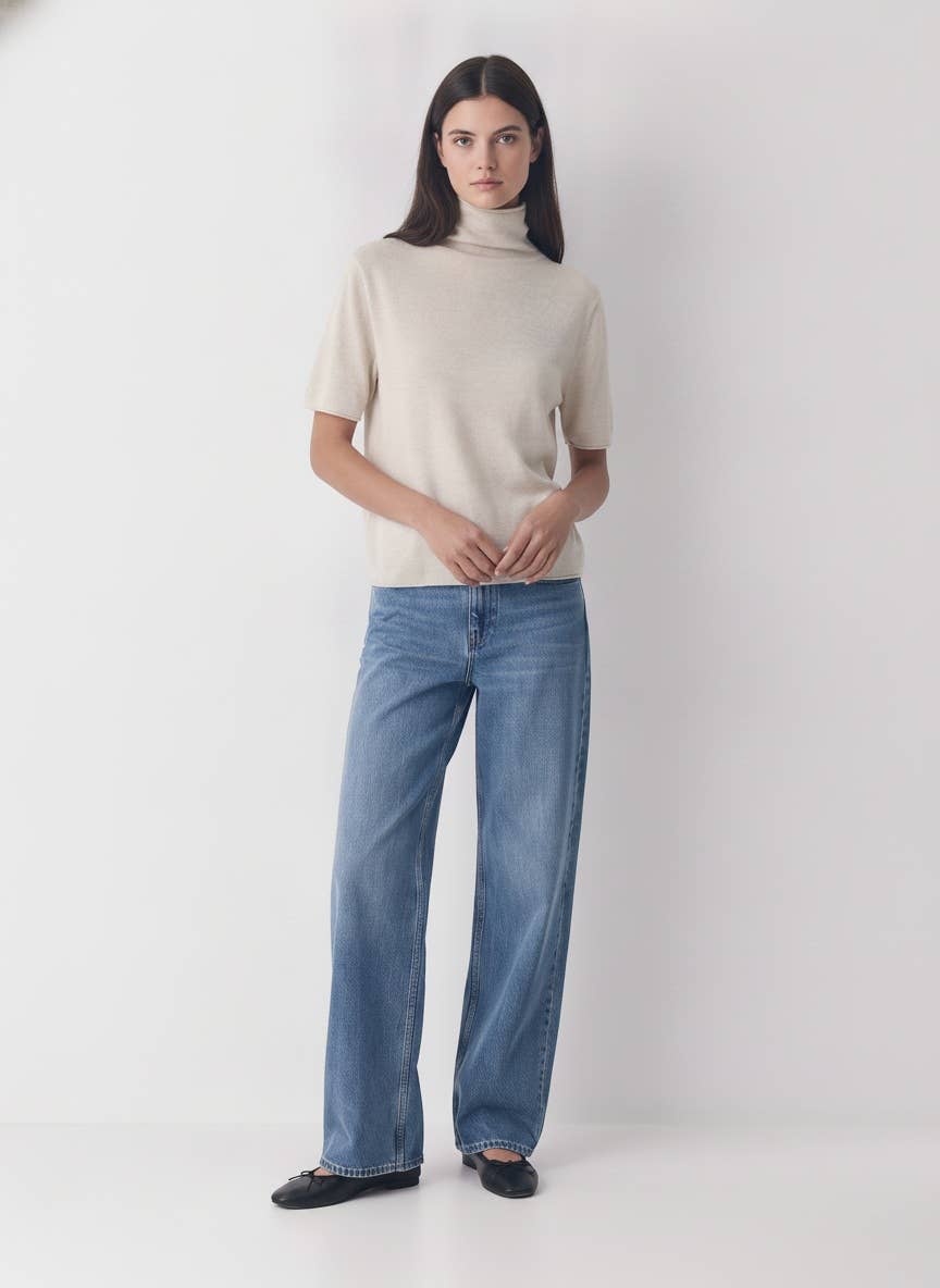 Slow Afternoon Turtleneck Sweater-Oatmeal