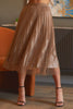 Adorn Me Pearl Midi Skirt- Mocha