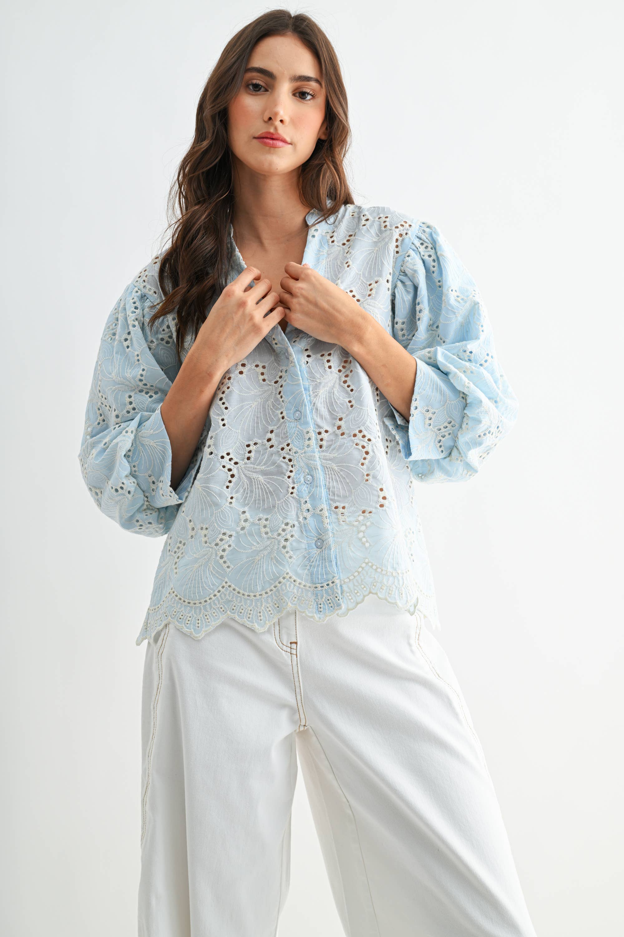 Angel Whisper Eyelet Top
