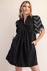 Countryside Mornings Mini Dress-Black