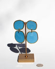 Liora Statement Earrings-Blue
