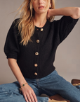 Sunny Days Sweater Cardigan-Black