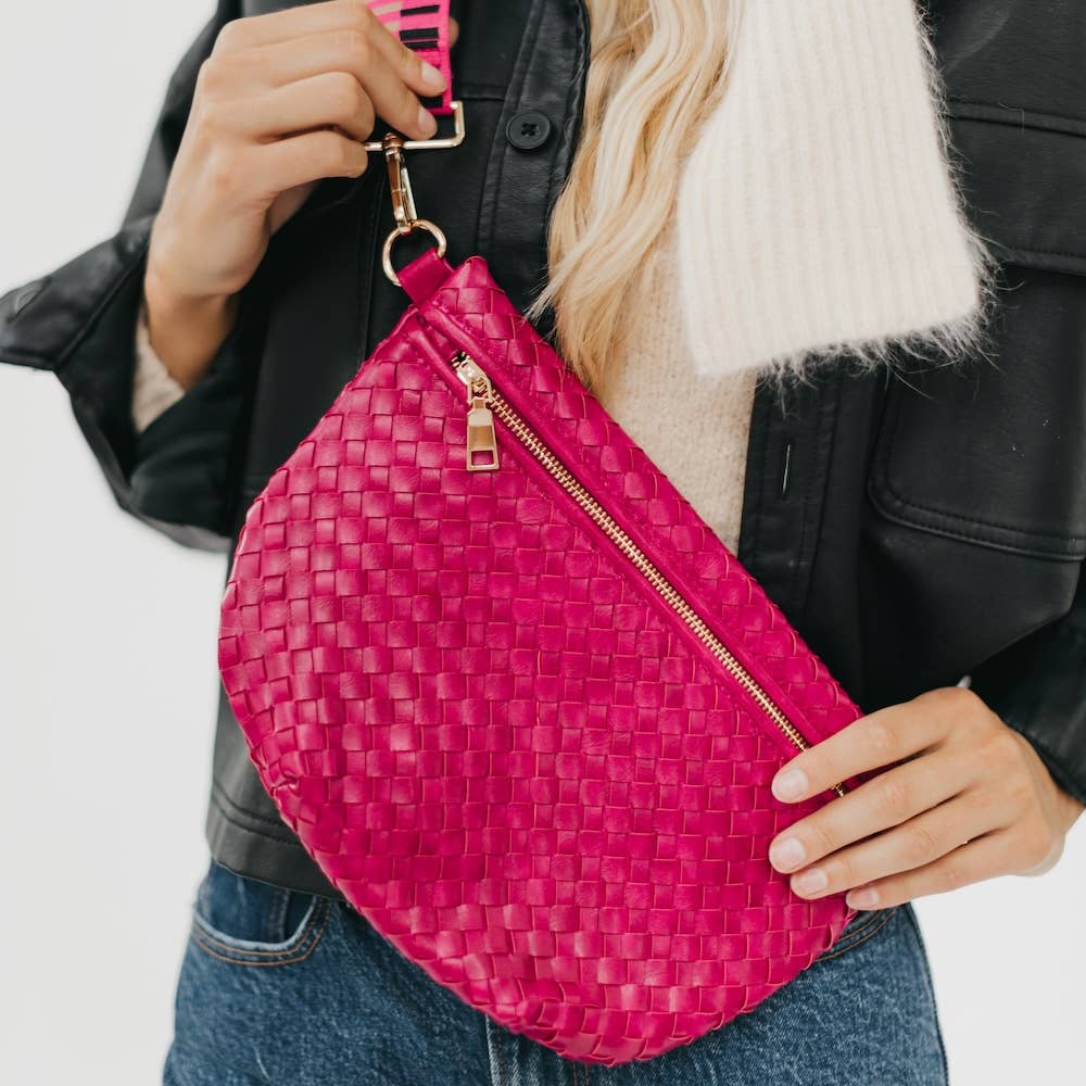 Westlyn Woven Bum Bag- Fuchsia