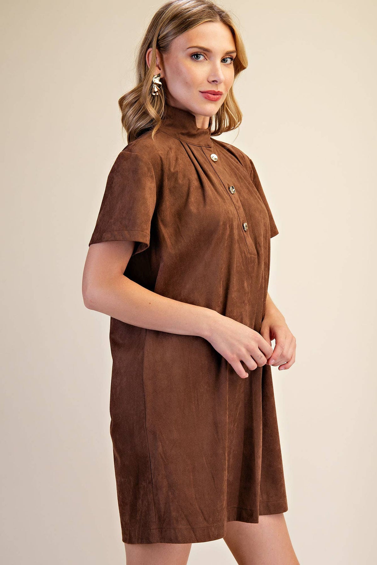 Margaux Mini Dress-Brown