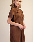 Margaux Mini Dress-Brown