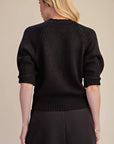 Sunny Days Sweater Cardigan-Black