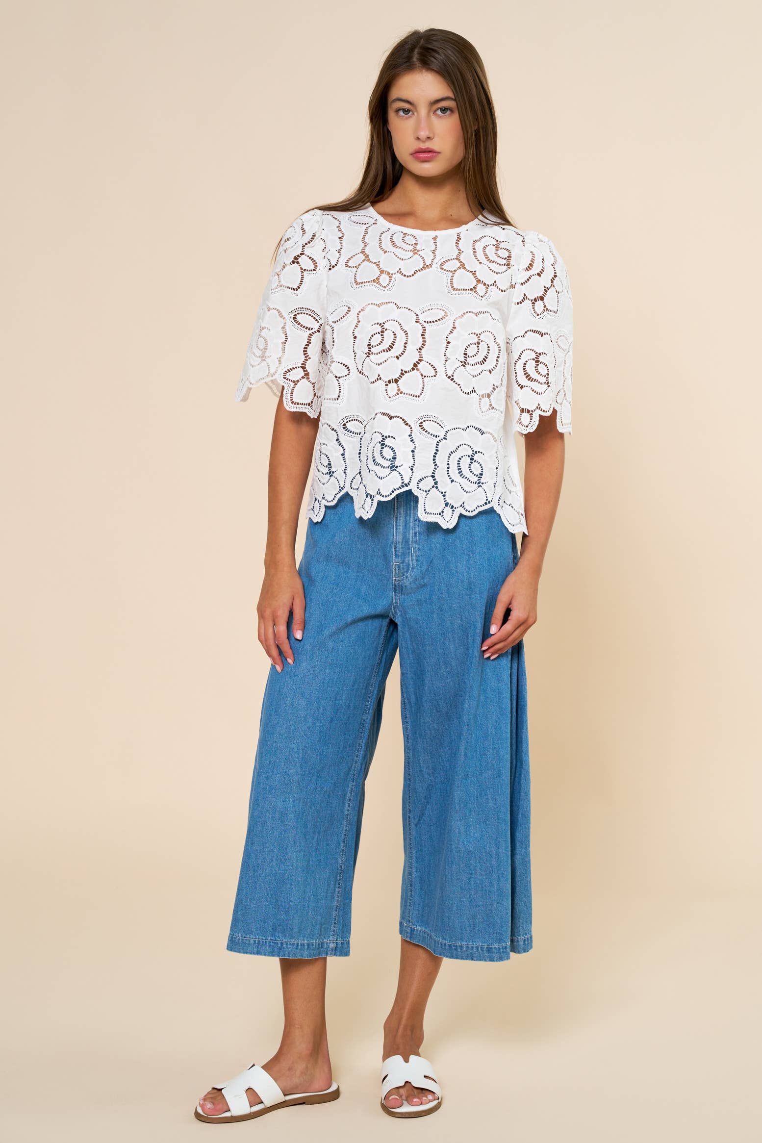 Floral Romance Eyelet Top