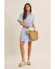 Crisp Summer Button Down Mini Dress