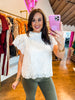 Moon Light Lace Top- Ivory