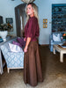 Fit & Flare Maxi Skirt-Mocha